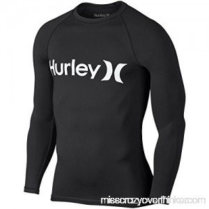 Hurley One & Only Rashguard Long-Sleeve Men's Black L B01AIM6FEY